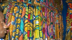 Some Ghanaian fabric at the Art Center in Accra