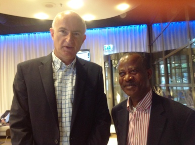 Renowned Liberian human rights lawyer Atty. Samuel Kofi Woods, II, and Mr. Ties Kroezen, Venture Manager of Philips Africa’s Incubator